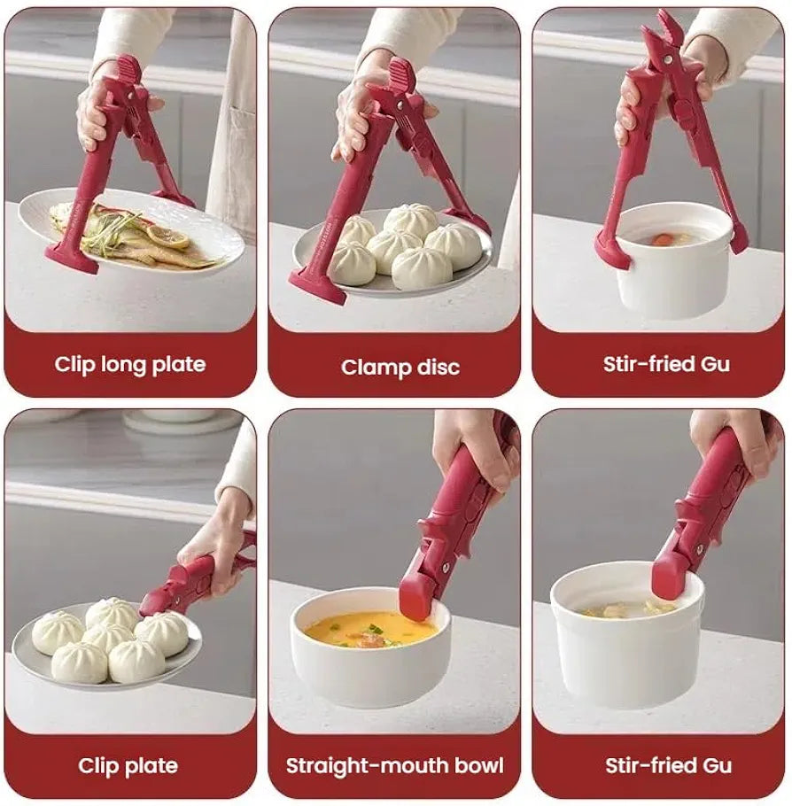 Anti-Slip Grip Tongs + Free Stainless Cleaner Brush ”