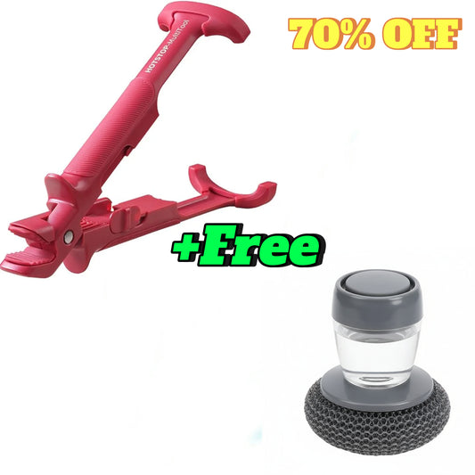 Anti-Slip Grip Tongs + Free Stainless Cleaner Brush ”