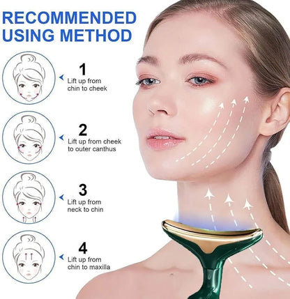 3in1- face Massager Machine for Facial Roller for Glowing Skin with Jawline