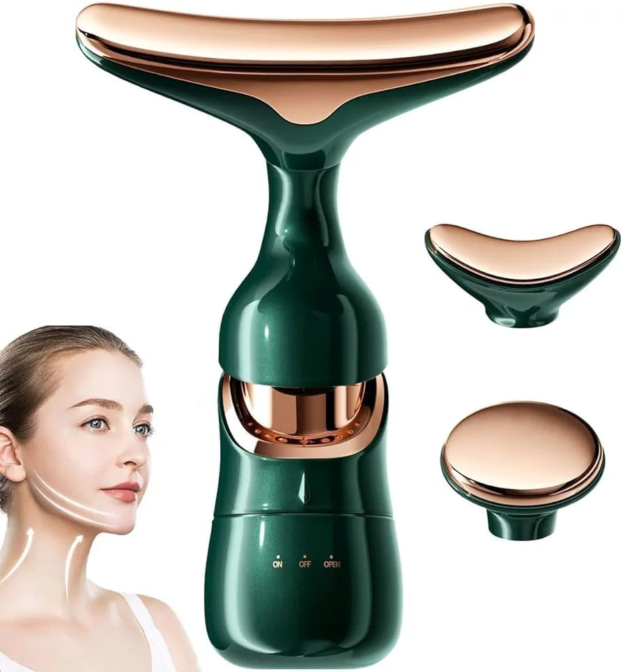 3in1- face Massager Machine for Facial Roller for Glowing Skin with Jawline