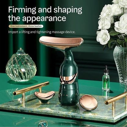 3in1- face Massager Machine for Facial Roller for Glowing Skin with Jawline