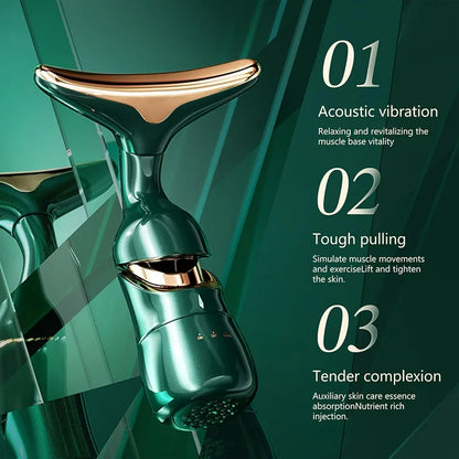 3in1- face Massager Machine for Facial Roller for Glowing Skin with Jawline