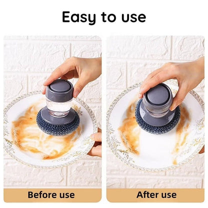 Multi Functional Mini Mop + Free Cleaning Brush With Liquid Soap Dispenser