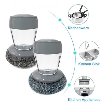 Multi Functional Mini Mop + Free Cleaning Brush With Liquid Soap Dispenser