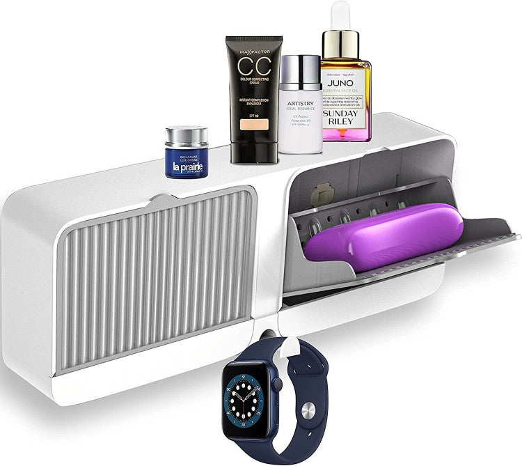 No-Drilling Clamshell soap Box Wall-Mounted with Cover Double Grid-Asphalt Toilet Laundry soap New Box soap Box